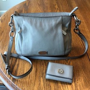 Micheal Kors Grey Crossbody Bag & Wallet